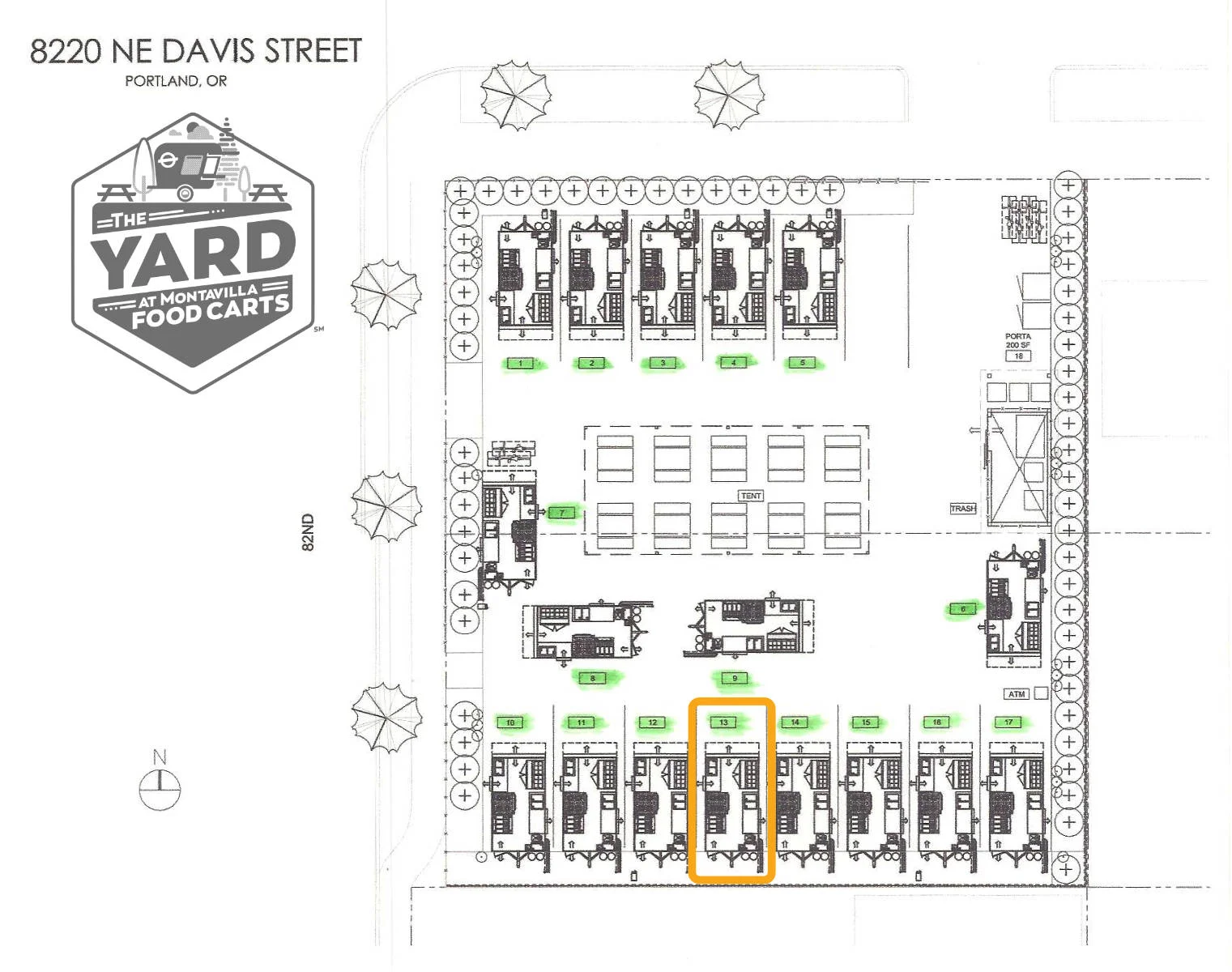 the yard at montavilla food cart pod site plan template